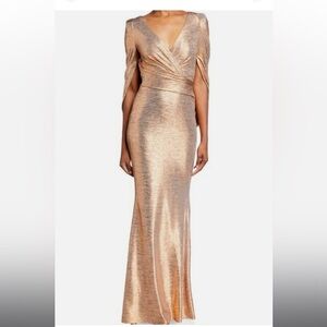 Talbot Runhof Gold Evening Gown